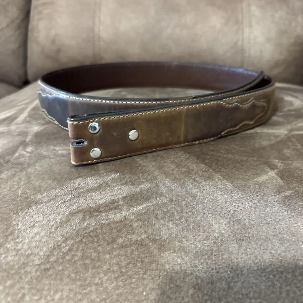 Nocona Genuine Leather belt 32 No Buckle N2450444